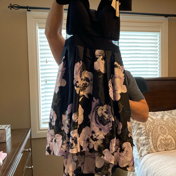 Xscape women’s floral high-low party midi dress - Picture 4 of 5